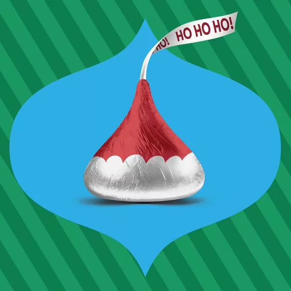 Hershey's Kisses Christmas Solid Milk Chocolate Santa Hat Candy - 1.45oz