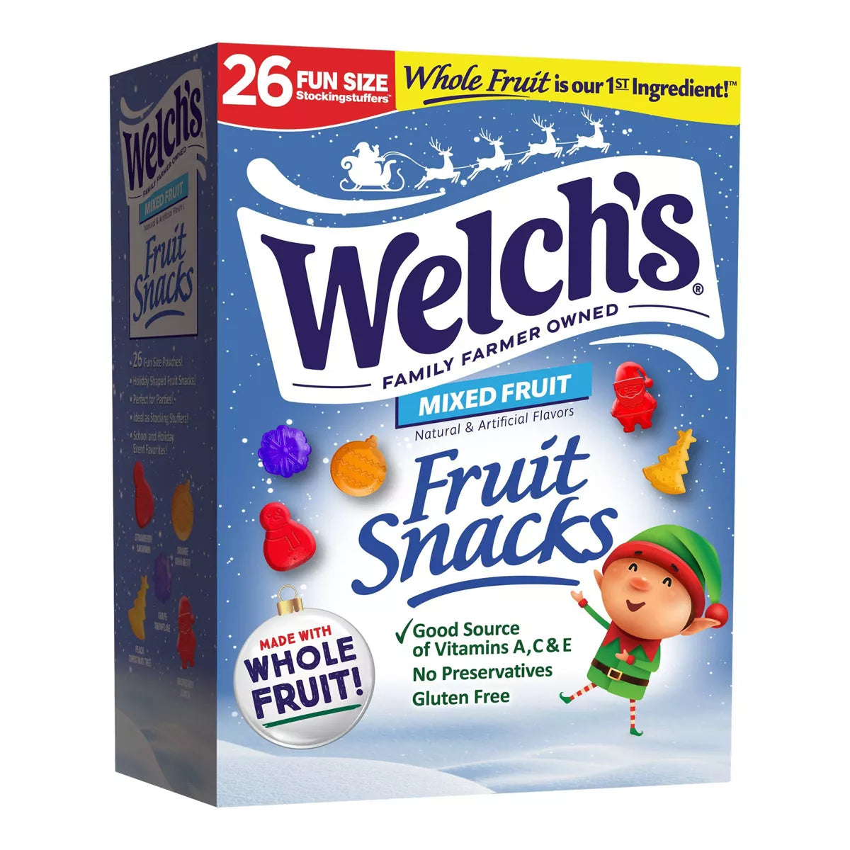 Welchs Christmas Mixed Fruit Snacks - 13oz/26ct