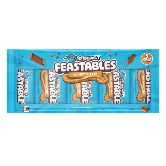 MrBeast Feastables Multipack Peanut Butter Chocolate Candy - 5 Bars
