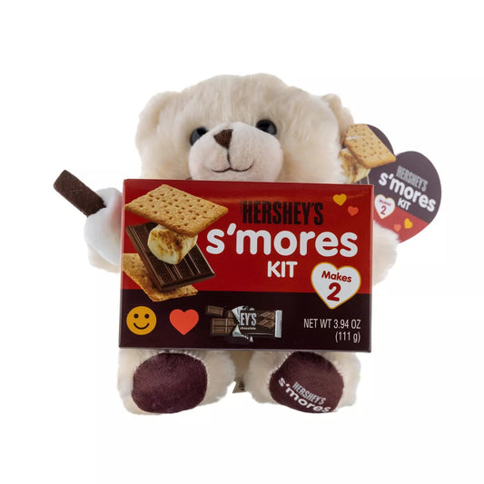 Hershey's Valentine's Smores Bear Plush w/Chocolate - 3.94oz