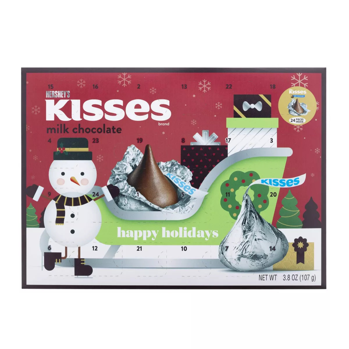 Hershey's Kisses Christmas Advent Calendar - 3.8oz