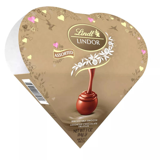 Lindt Lindor Valentine's Assorted Chocolate Truffles Heart - 3oz