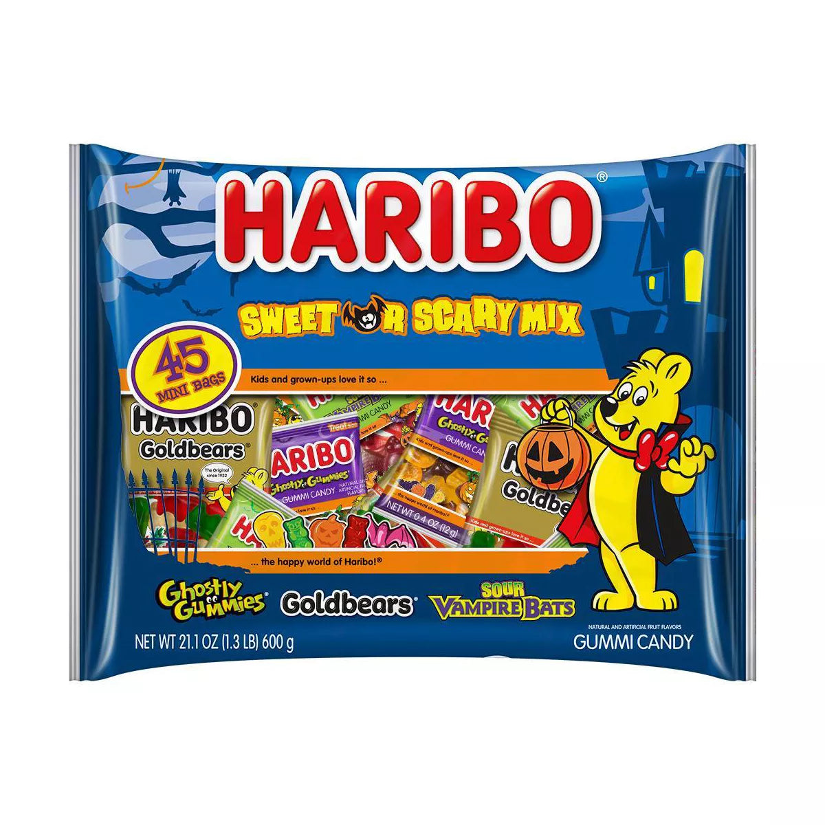 Haribo Halloween Sweet or Scary Mix - 21.1oz/45ct