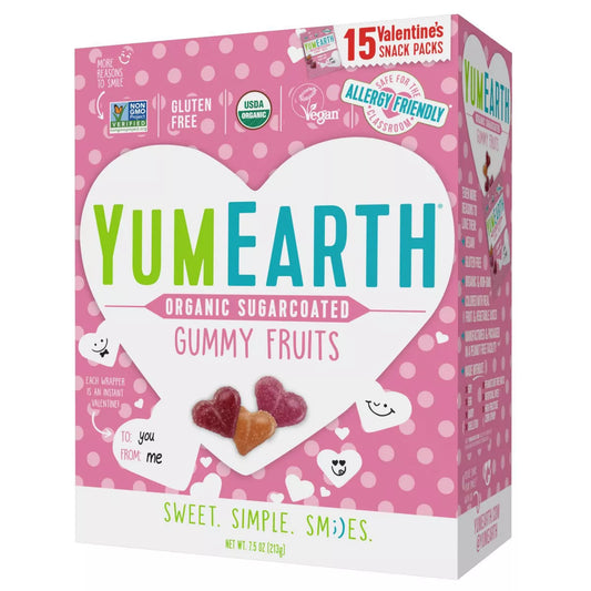 YumEarth Organic Valentine's Heart Gummies Box - 7.5oz/15ct