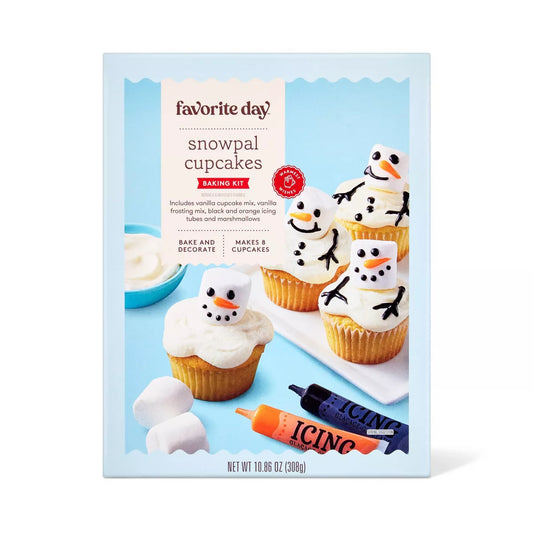 Holiday Snowman Vanilla Cupcake Kit - 10.86oz - Favorite Day™