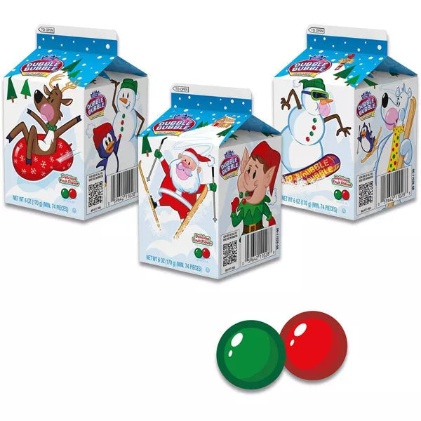 Dubble Bubble Christmas Gumball Carton - 6oz