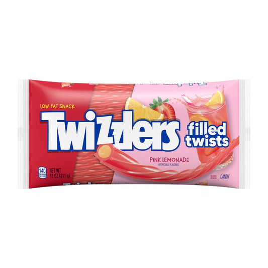 Twizzlers Pink Lemonade Flavored Filled Twists Candy - 11oz