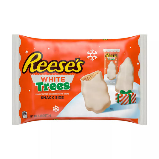 REESE'S Christmas White Crème Peanut Butter Trees Snack Size - 9.6oz