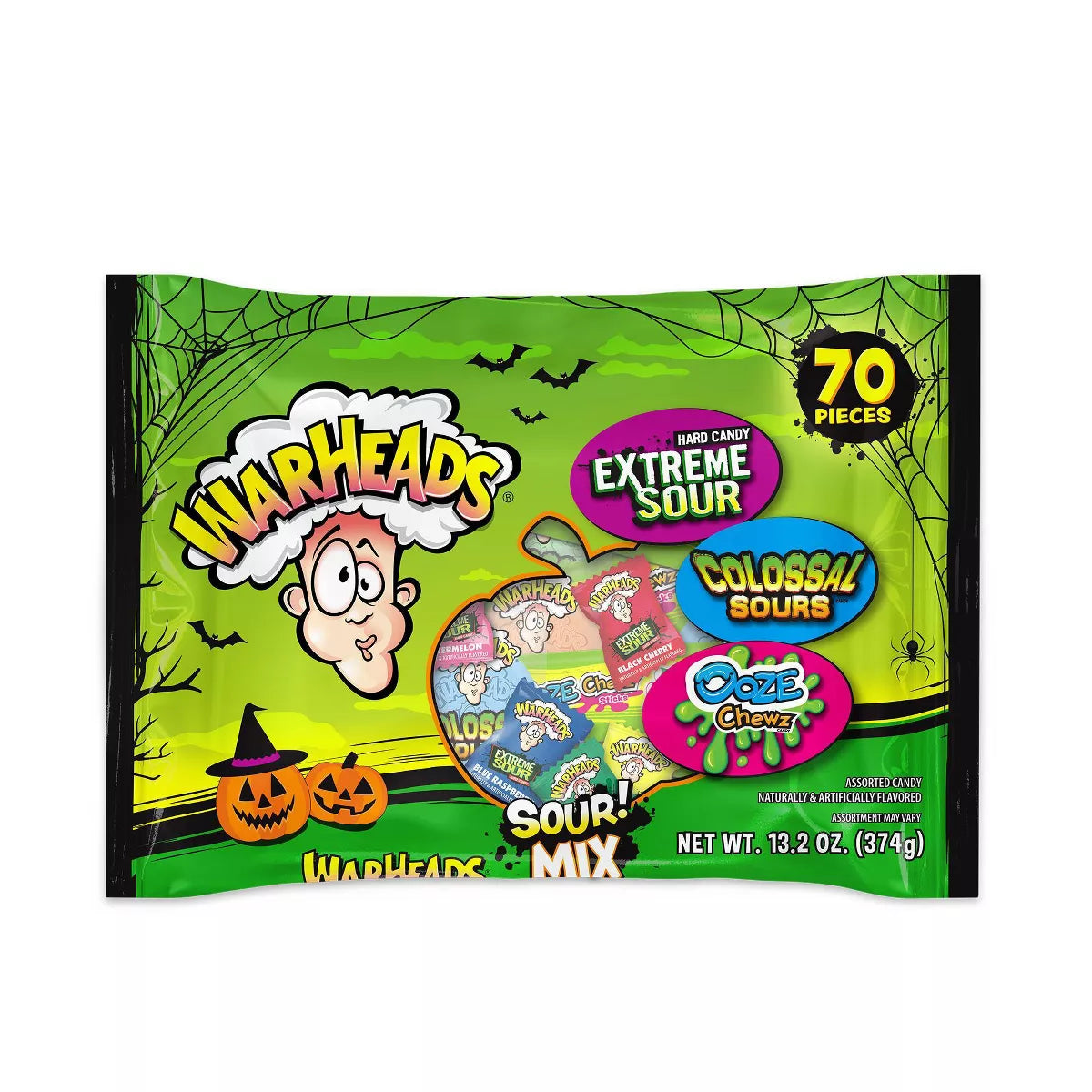 Warheads Halloween Mixed Candy Bag - 13.2oz/70ct - RARE