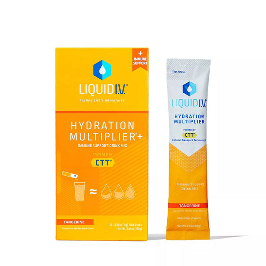 Liquid I.V. Hydration Multiplier + Immune Support Powder Energy Supplements - Tangerine - 0.56oz each/10ct
