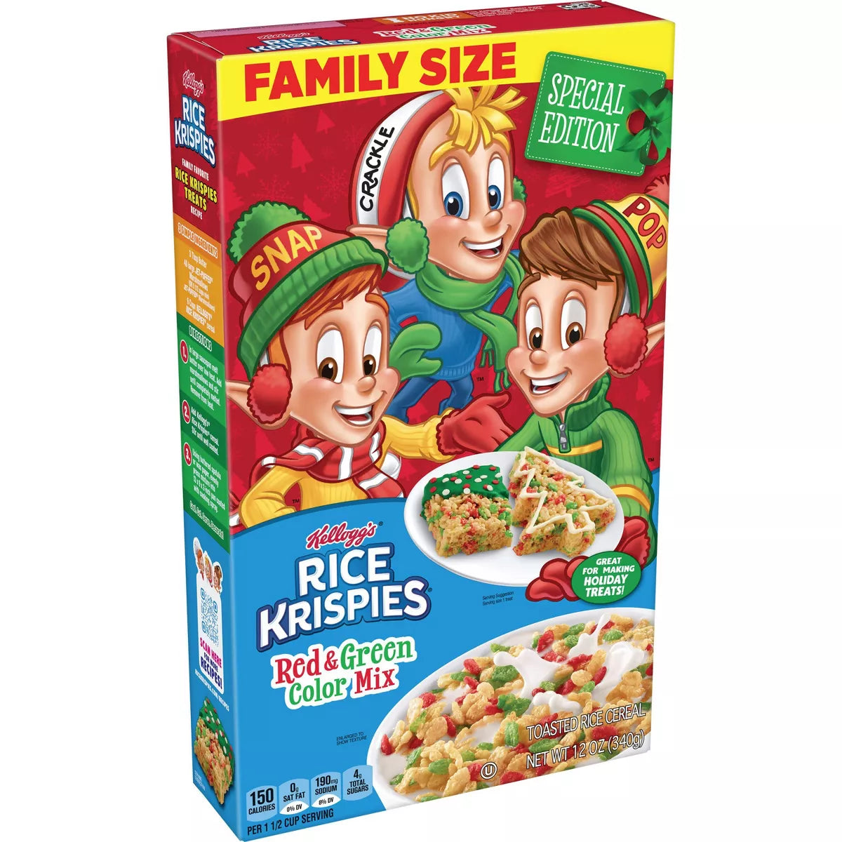 Kellogg's Rice Krispies Holiday Colors Cereal - 12.0oz