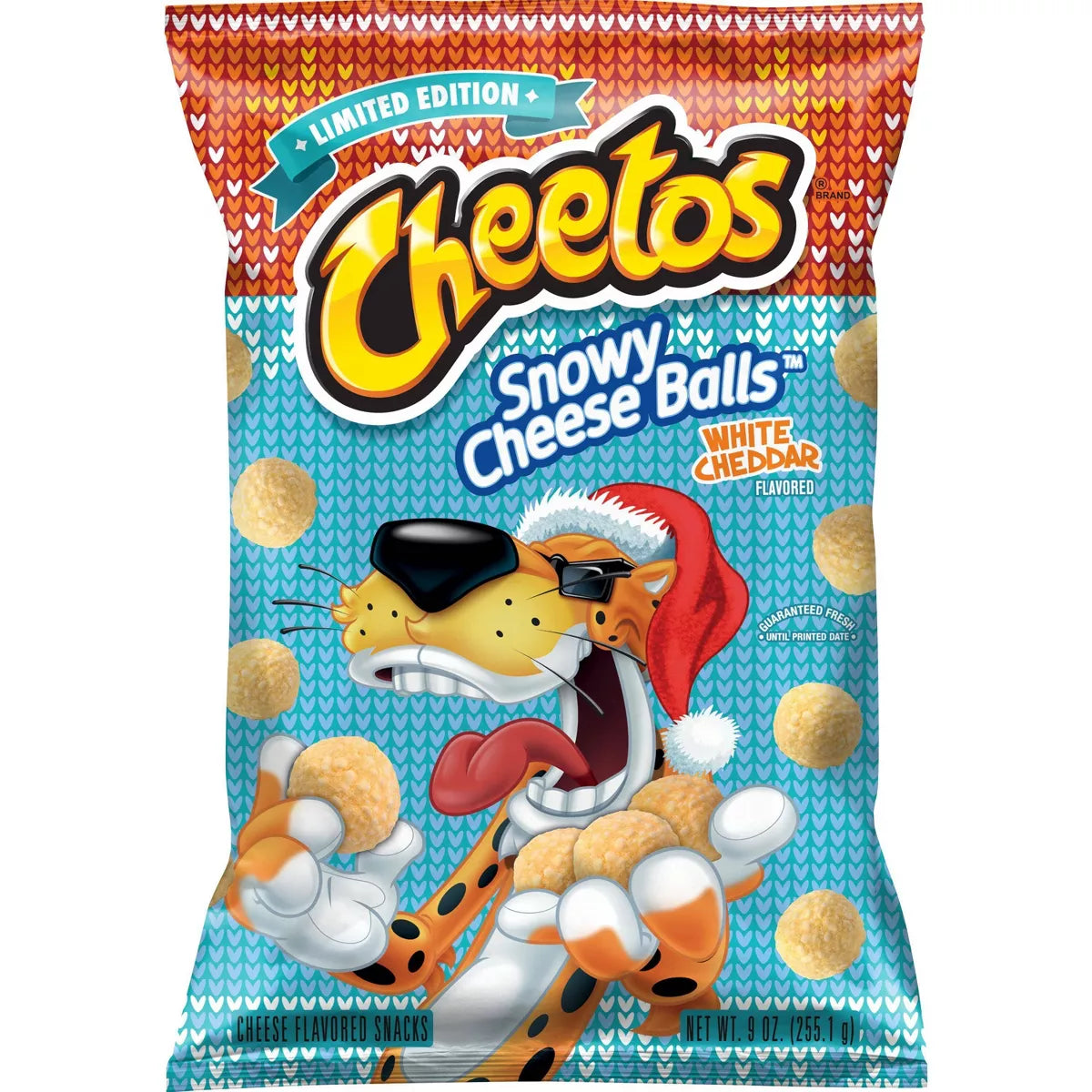 XL Cheetos Snowy Cheese Balls White Cheddar- 9oz - RARE