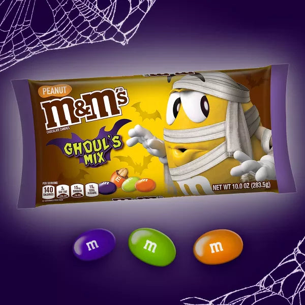 M&M'S Peanut Milk Chocolate Ghoul's Mix Halloween Chocolate Candy - 10oz