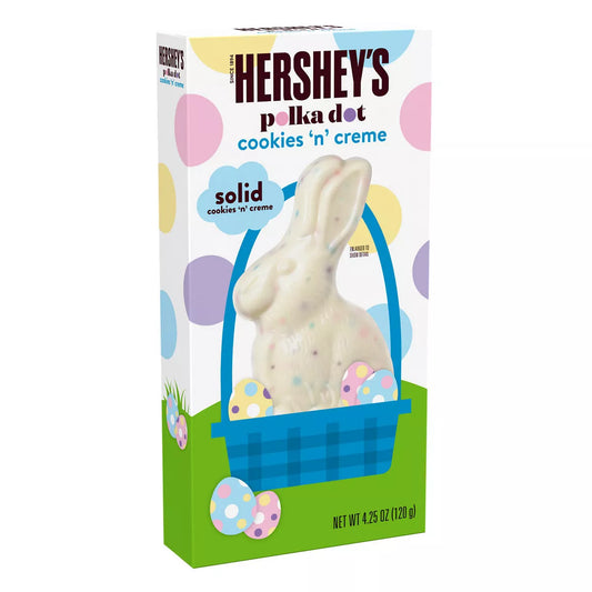 Hershey's Cookies'N'Crème Polka Dot Bunny Easter Candy Gift Box - 4.25oz