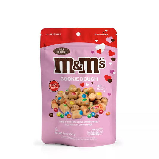 M&M's Valentine's Cookie Dough Poppables Stand Up Bag - 8.5oz