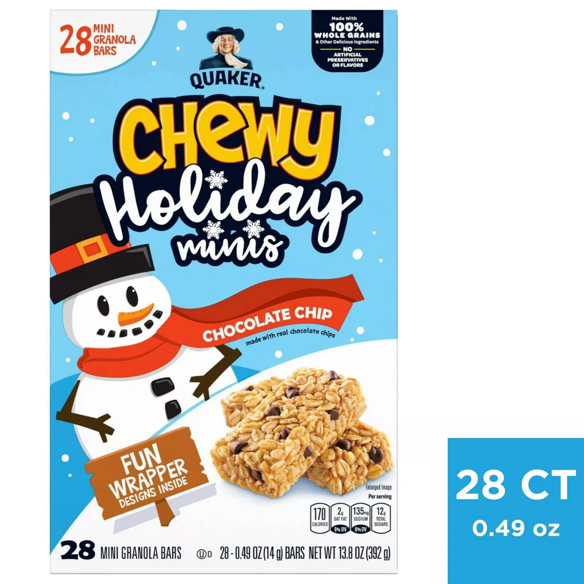 Quaker Chewy Christmas Minis - 13.8oz/28ct