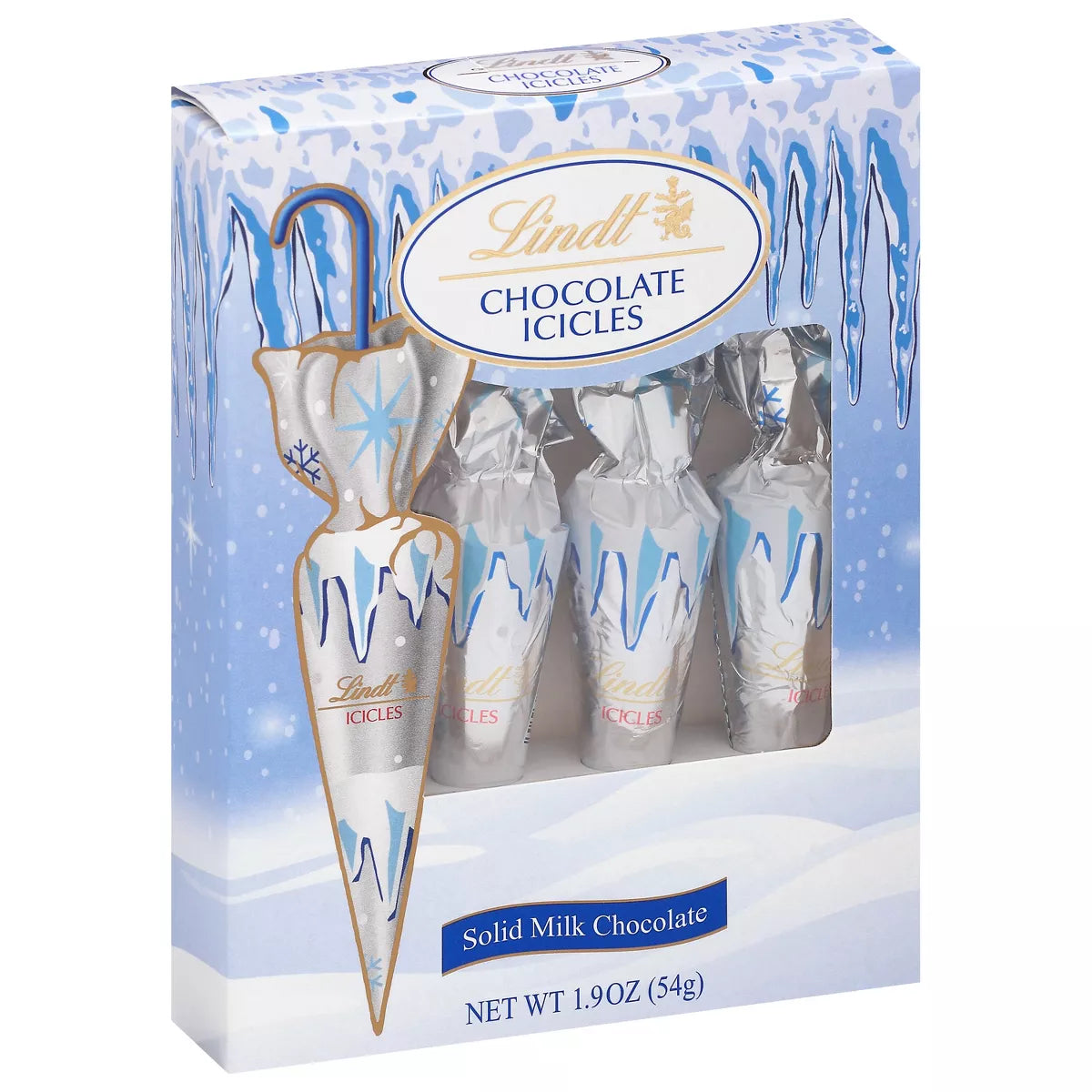 Lindt Christmas Milk Chocolate Icicles - 1.9oz/4pk