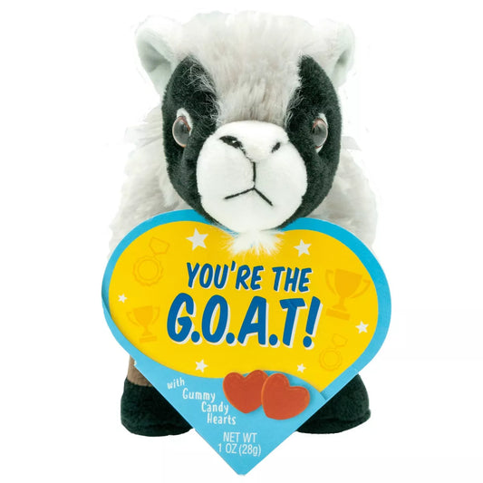 Frankford Valentine's Goat Plush with Gummy Candy Hearts - 1oz