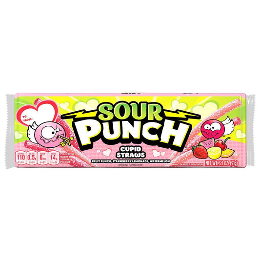 Sour Punch Valentine's Cupid Straws - 3.2oz