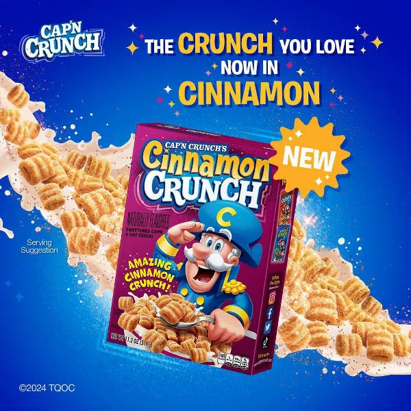 Cap'n Crunch Family Size Cinnamon Crunch Cereal - 19.3oz