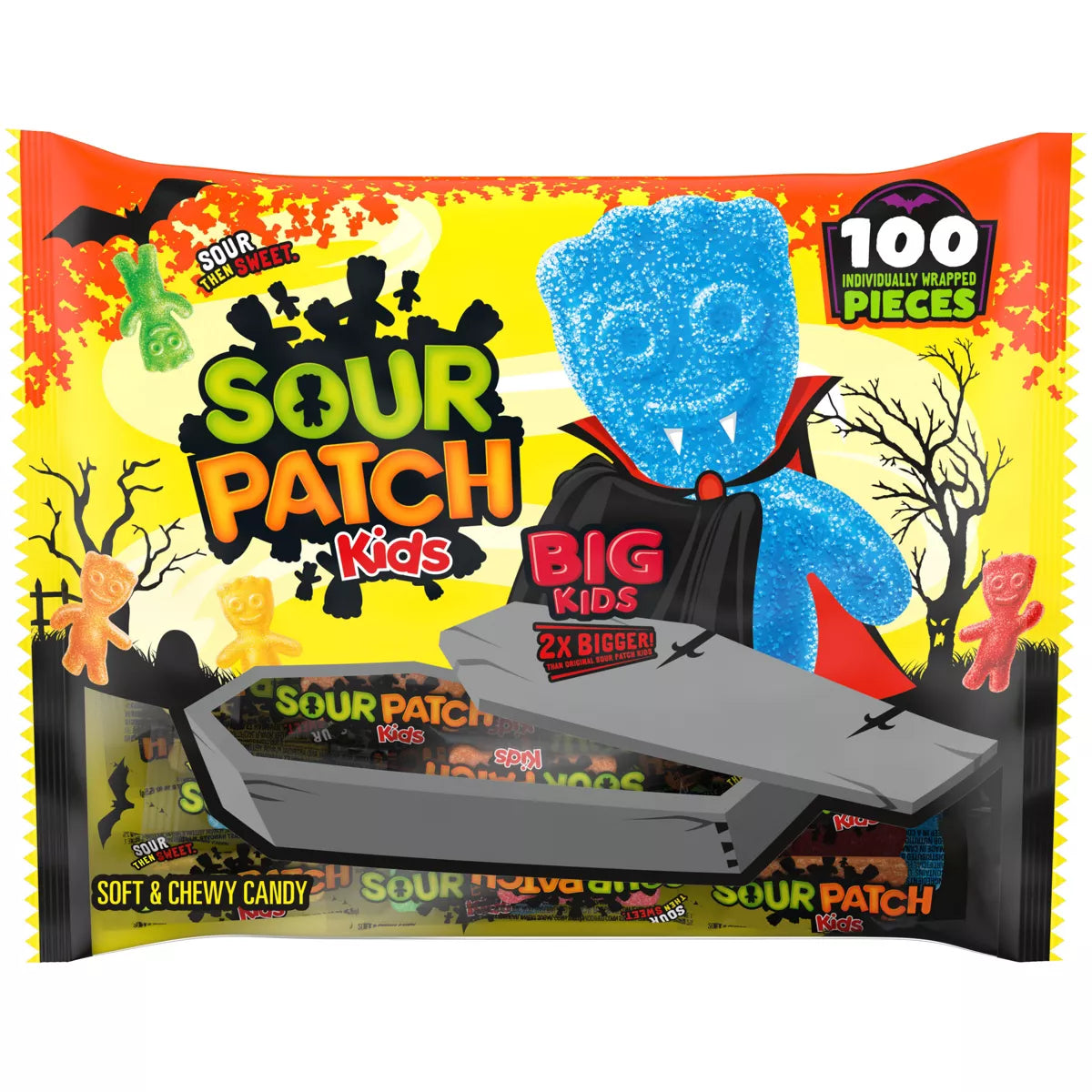 Sour Patch Kids Halloween Soft & Chewy Candy Bag - 19oz/100ct