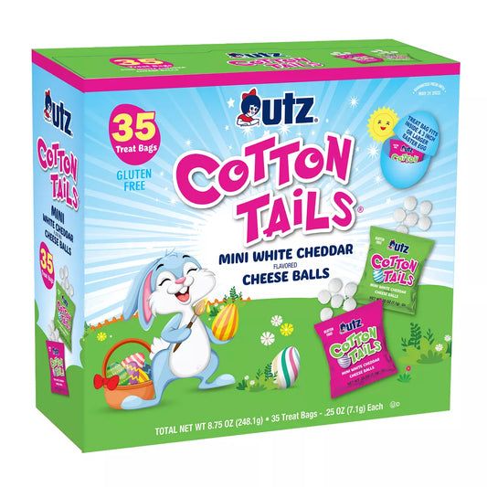 Utz Cotton Tails Mini White Cheddar Cheese Balls Treat Bags - 35ct