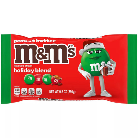 M&M's Christmas Peanut Butter Chocolate Candies - 9.2oz