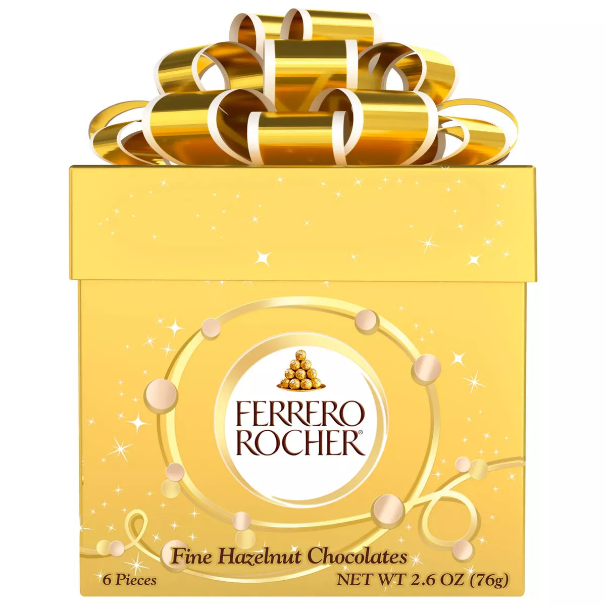 Ferrero Rocher Christmas Chocolate Gift Cube - 2.6oz/6ct