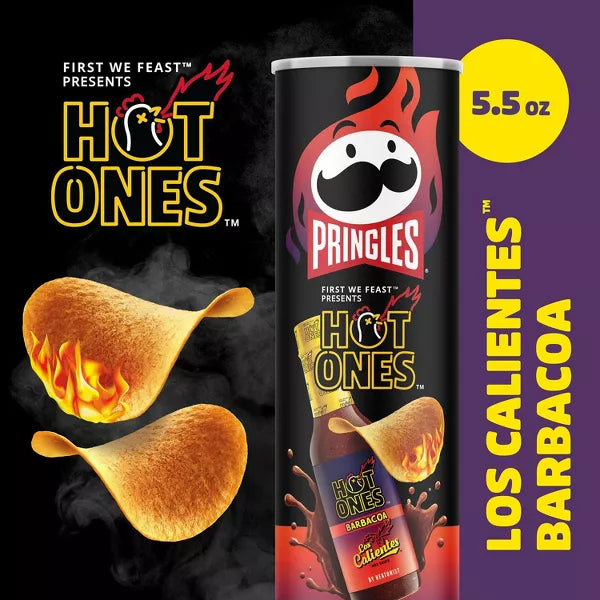 Pringles Hot Ones Barbacoa - 5.5oz - Limited Edition - Ultra Rare