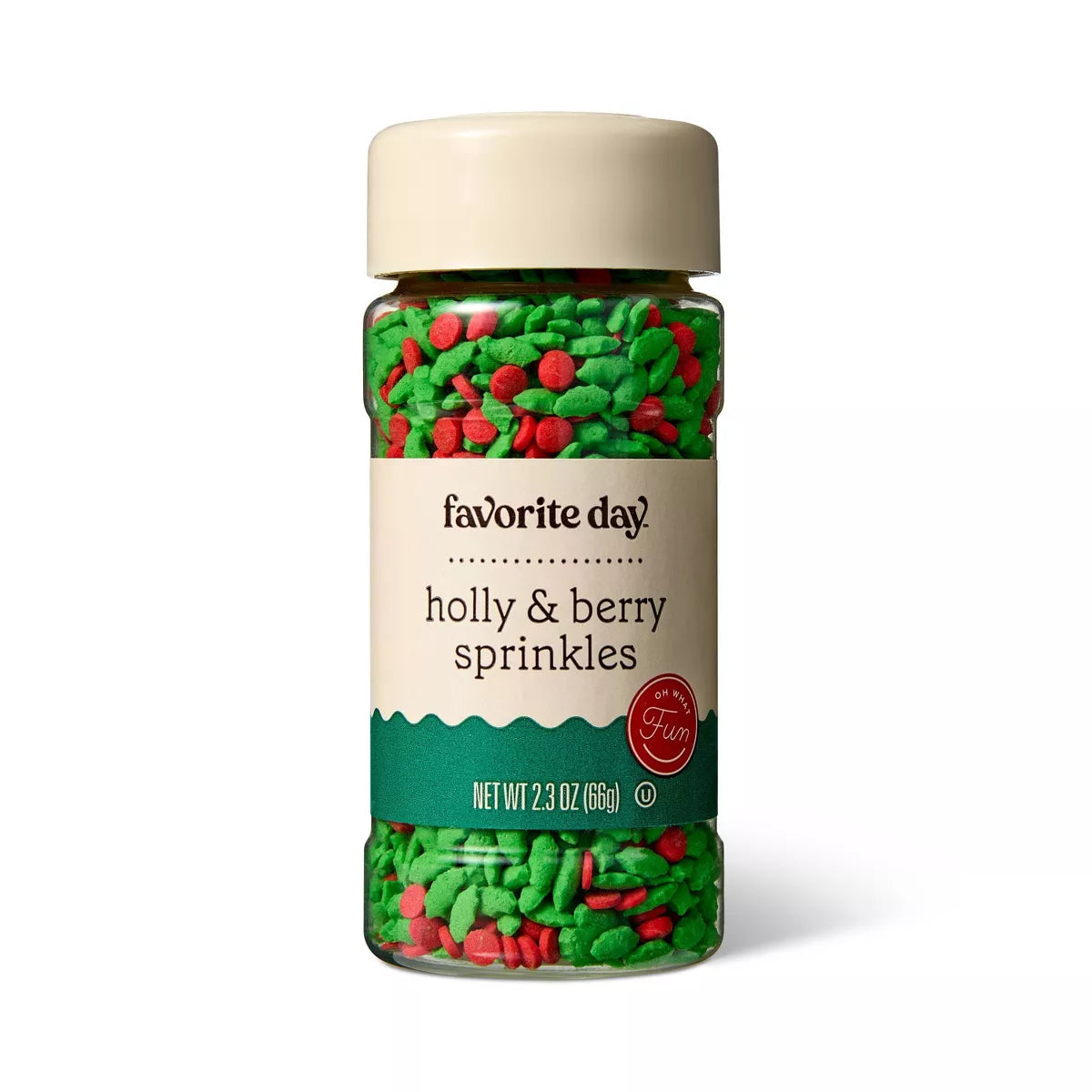 Christmas Holly and Berry Sprinkles - 2.3oz - Favorite Day™