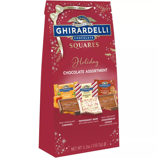 Ghirardelli Christmas Chocolate Assorted Squares Bag - 5.2oz