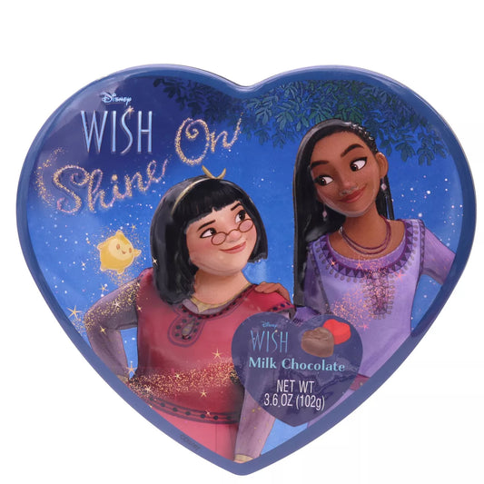 Wish Valentine's Heart Tin with Milk Chocolate Hearts - 3.6oz