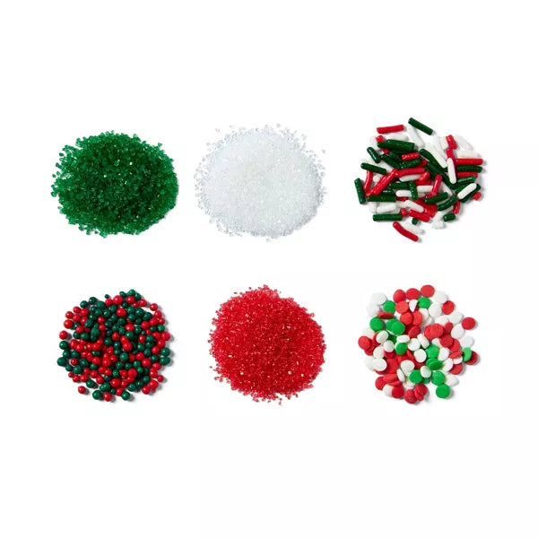 Christmas Decors- 6 Cell Sprinkles - 7.27oz - Favorite Day™