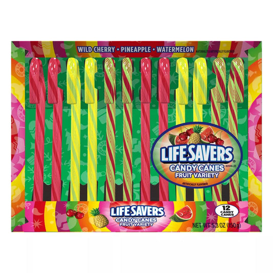 Lifesavers Christmas Candy Canes - 5.3oz/12ct