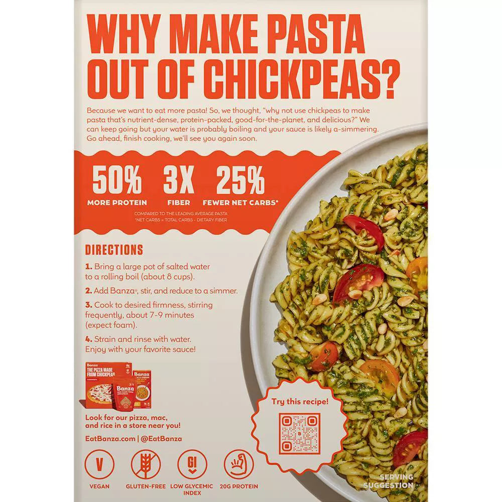 Banza Gluten Free Chickpea Rotini - 8oz