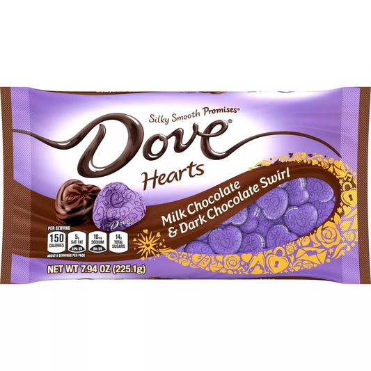 Dove Valentine's Milk and Dark Chocolate Swirl Hearts - 7.94oz