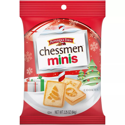 Pepperidge Farm Christmas Snack Pack Chessmen Minis Butter Cookies - 2.25oz