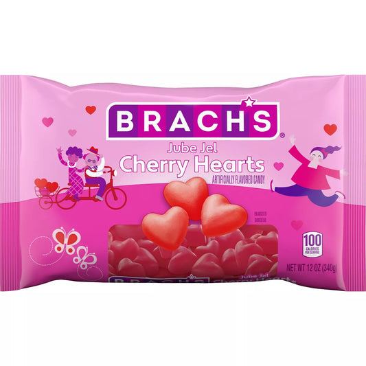 Brach's Valentine's Jube Jel Cherry Hearts - 12oz