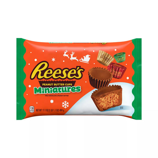 REESE'S Peanut Butter Cups Christmas Candy Miniatures - 17.1oz