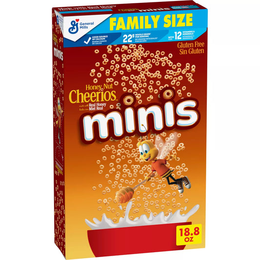 Honey Nut Cheerios Minis Family Size Cereal - 18.8oz