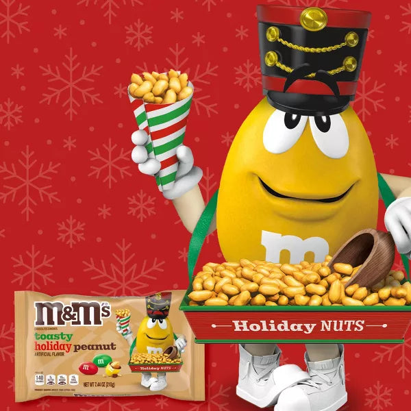 M&M'S Christmas Toasty Peanut Chocolate Candy Bag - 7.44oz