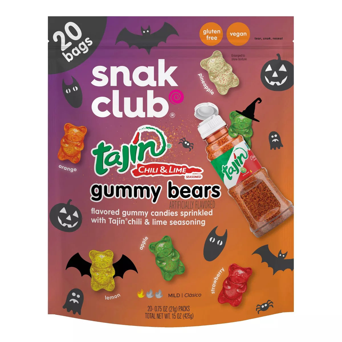 Snack Club Tajin Gummy Bears Multipack - 15oz