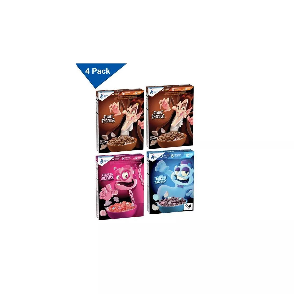 General Mills RARE Pack Exclusive - Monsters Cereal - 4 Pack  - Halloween - Limited Edition Bundle