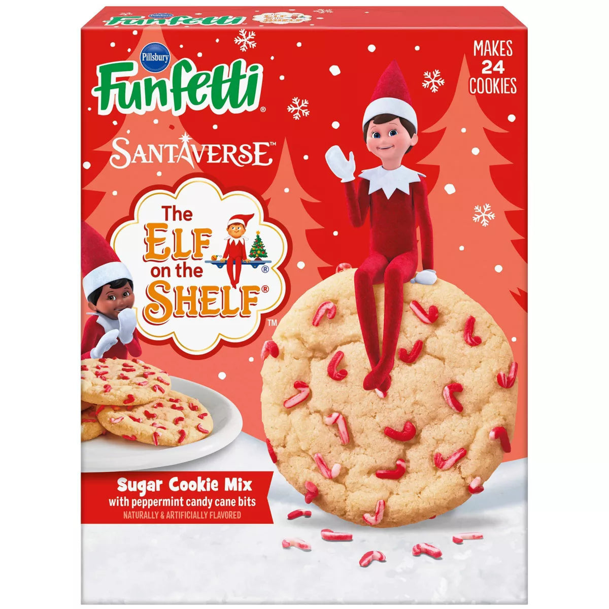 Pillsbury Elf On The Shelf Candy Cane Cookie 15oz rarecandycanada