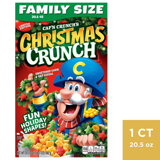 Cap'n Crunch Christmas Family Size Cereal - 20.5oz