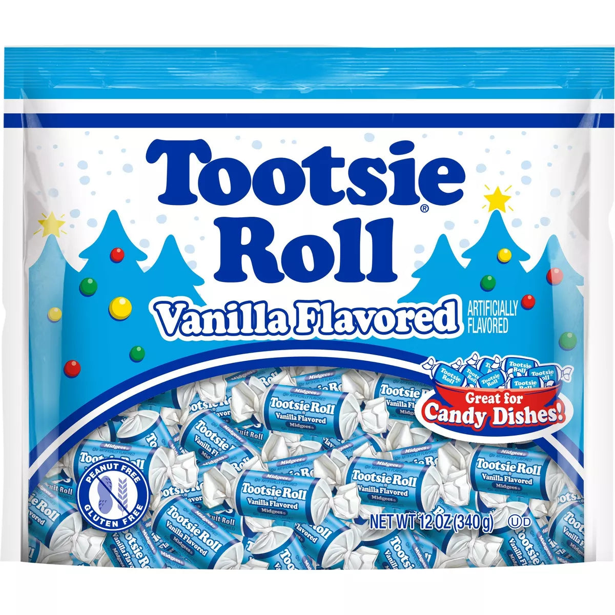 Tootsie Roll Christmas Vanilla Midgees - 12oz/50ct