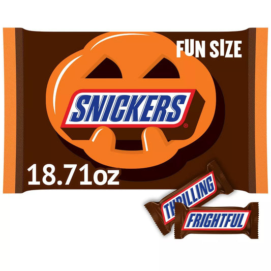 Snickers Halloween Spooky Fun Size Chocolate Candy Bars - 18.71oz