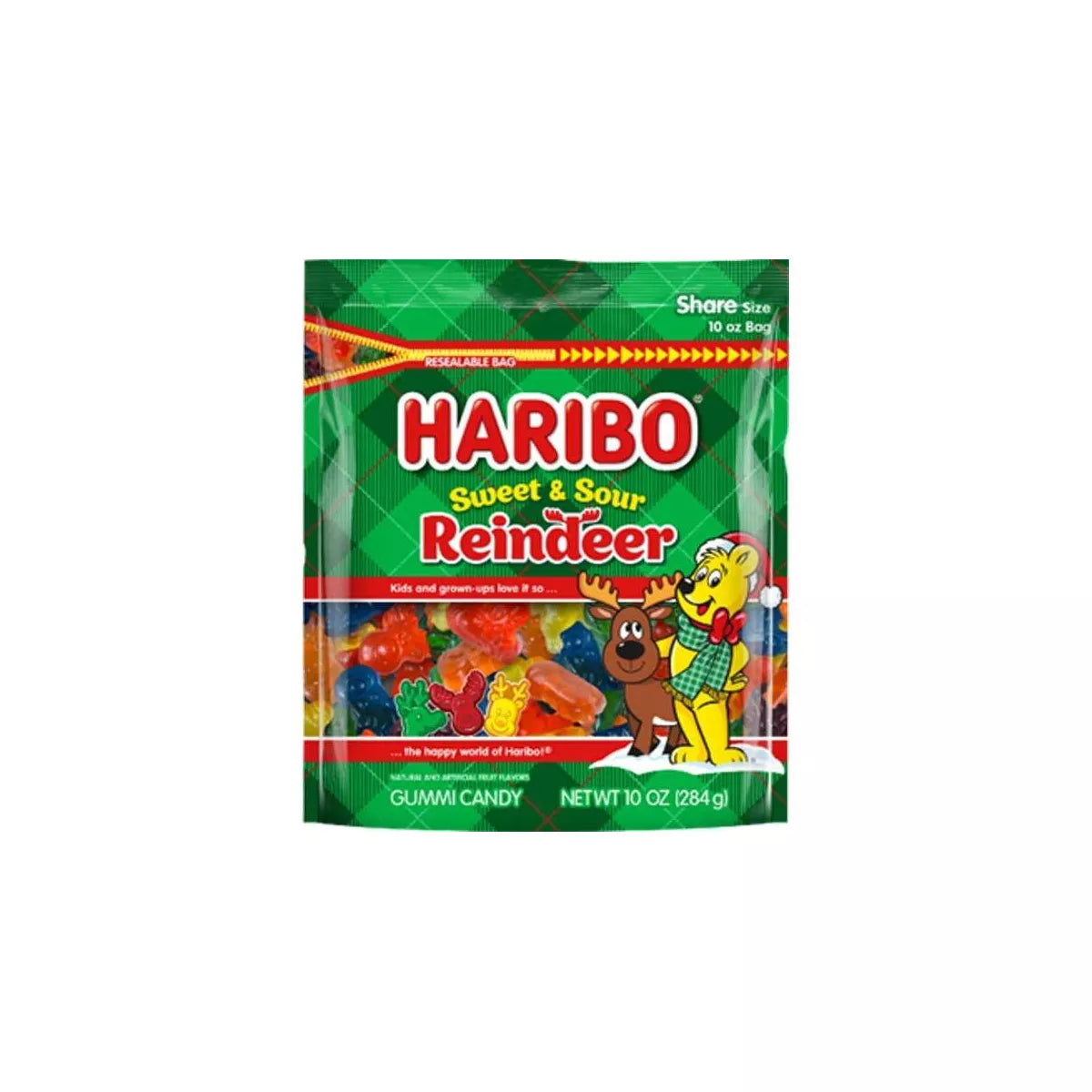 Haribo Sweet and Sour Reindeer - 10oz