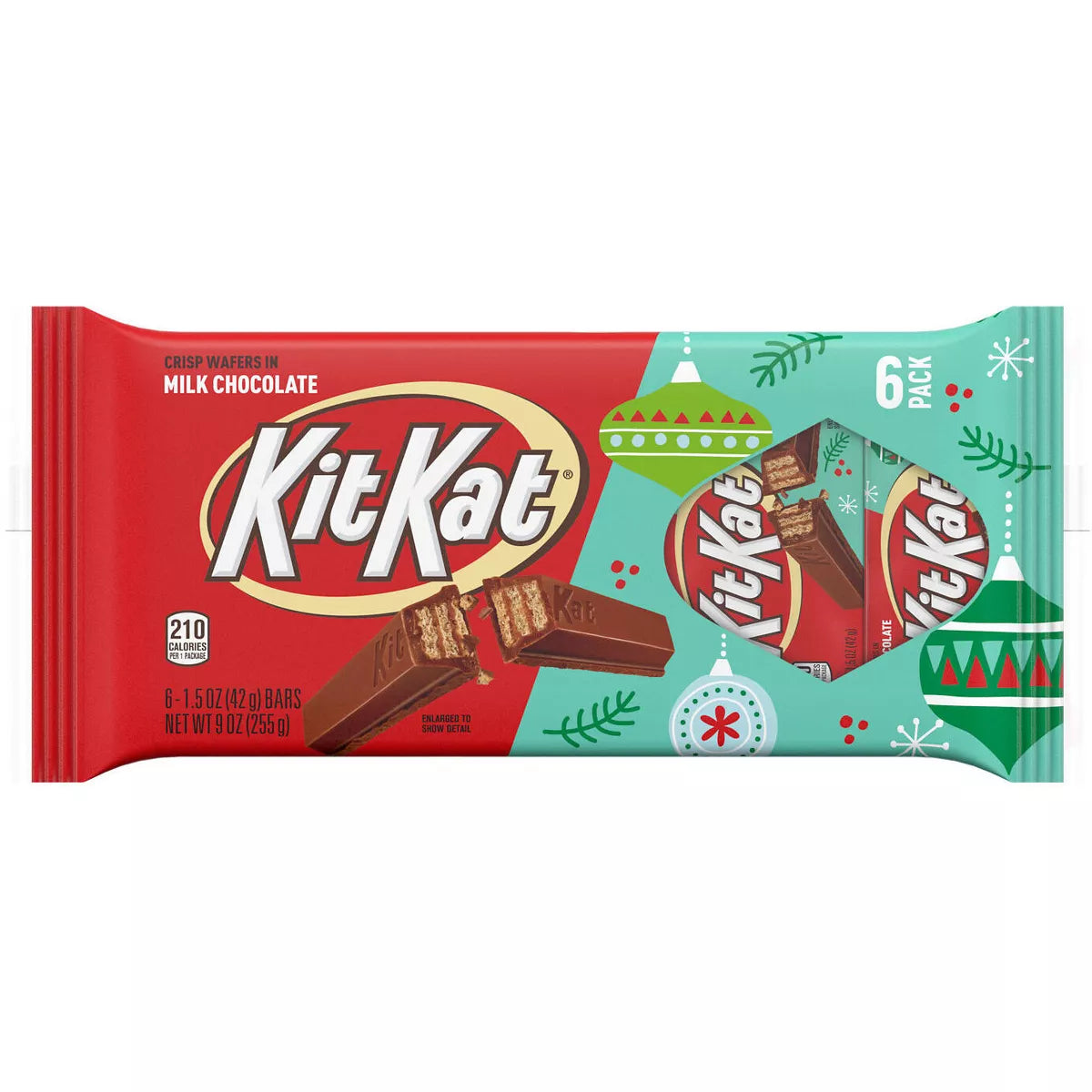 Kit Kat Christmas Milk Chocolate Wafer Candy Bars - 1.5oz/6ct