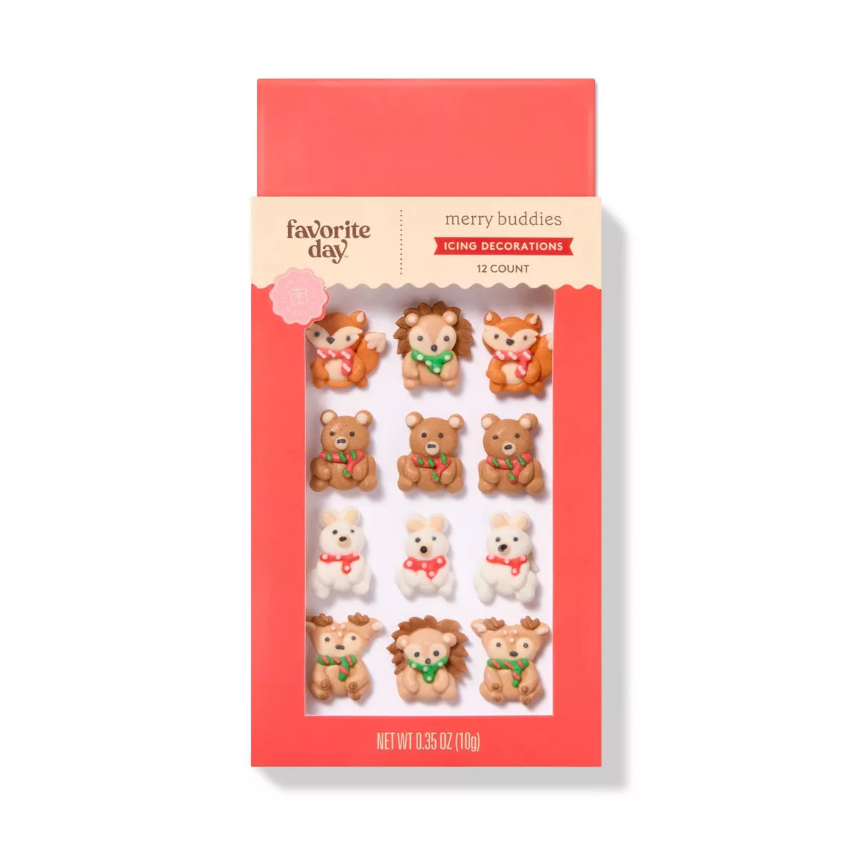 Holiday Woodland Friends 2D Icing Decorations